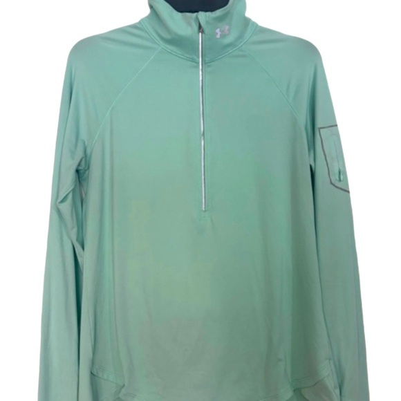 Under Armour Jackets & Blazers - Under Armour pullover, wintergreen, back and sleeve pockets, 1/2 zip, athletic